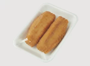 Two Breaded Products in a Tray